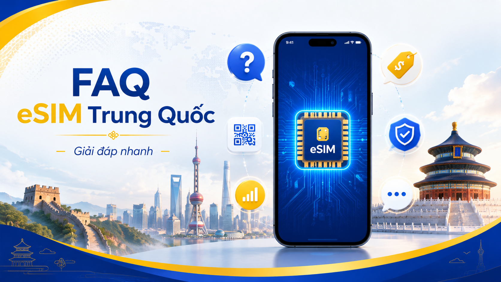 Câu hỏi thường gặp về eSIM Trung Quốc (FAQ tổng hợp)